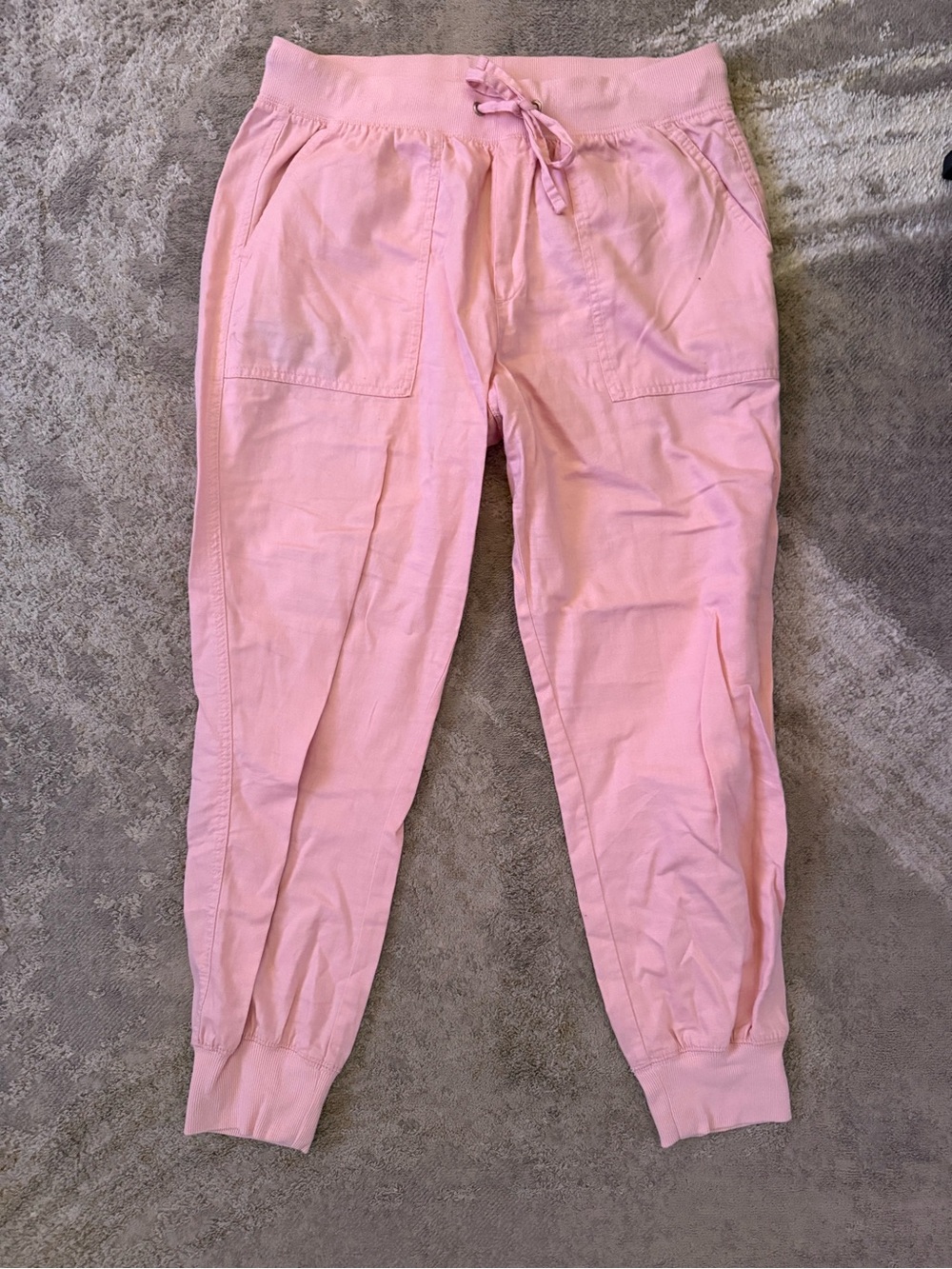 GAP Soft Pink Ribbed Waistband Joggers